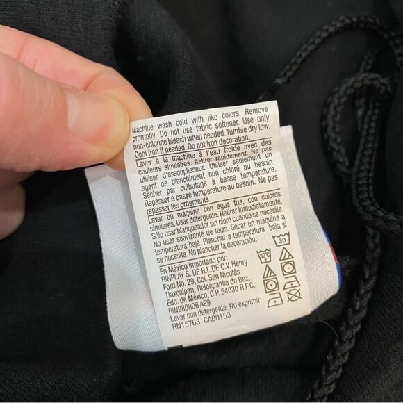 Champion Black Hoodie Sweatshirt Size L - Company Branded - Picture 6 of 14